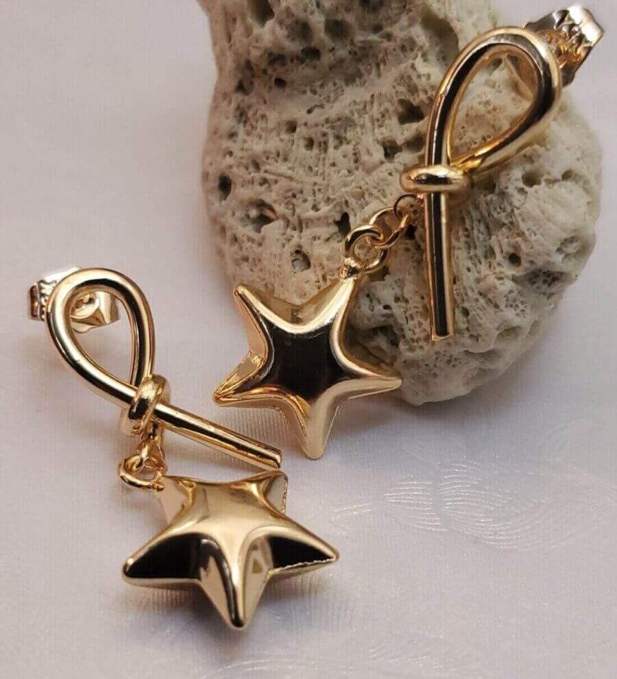 Aretes moñito estrella