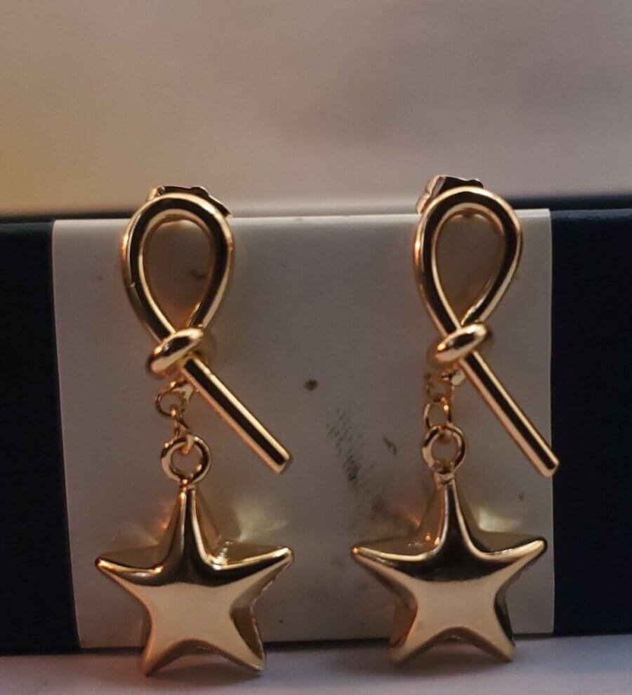 Aretes moñito de estrella