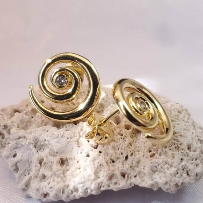 Aretes Espiral brillante