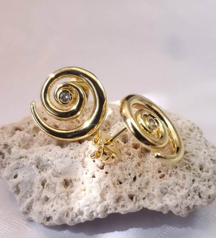 Aretes Espiral brillante